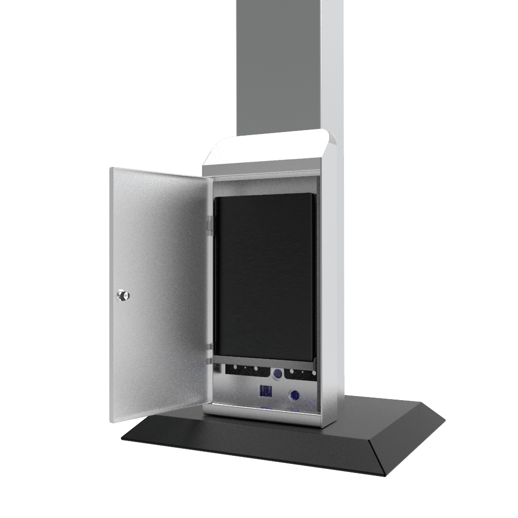 Zentron wall mounted v4Visitor Management Kiosks Battery Pack