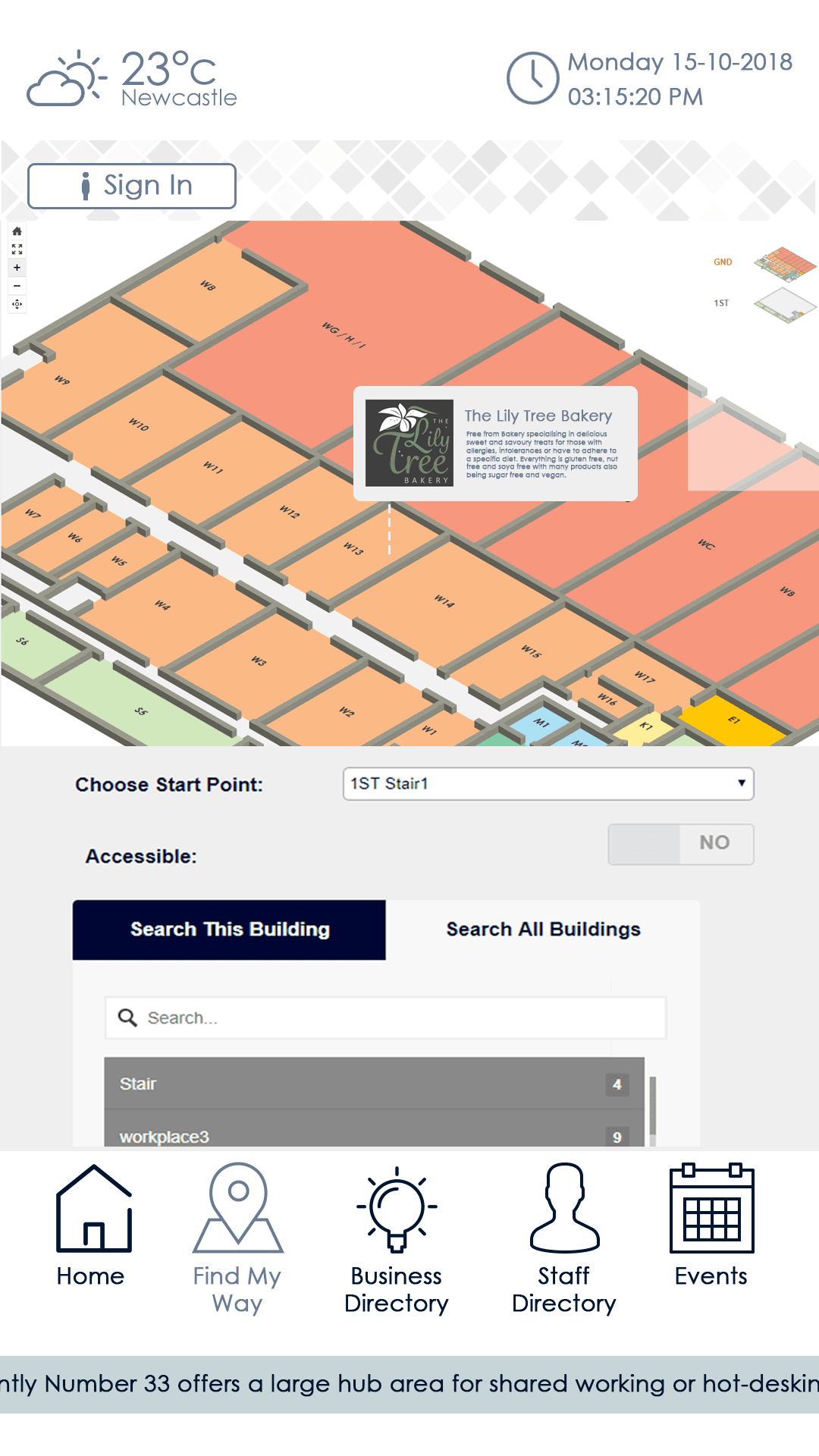 VisiPoint Interactive Wayfinding Map